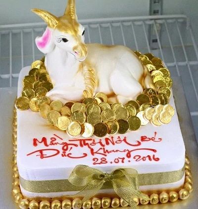 Bánh sinh nhật vẽ hình con ngựa - Mừng sinh nhật mẹ Đậu Đậu MS1339 - Bánh  sinh nhật bông lan trứng muối Tp. HCM