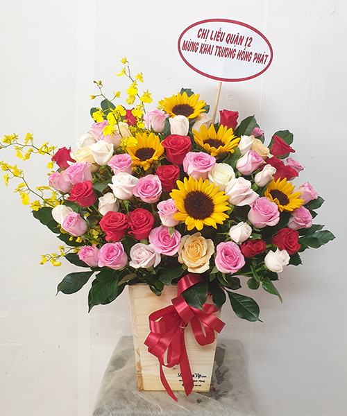 Hoa khai trương tại shop hoa tươi Việt Yên