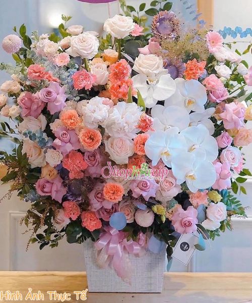 Giỏ hoa tươi đẹp tại shop hoa tươi Dầu Tiếng