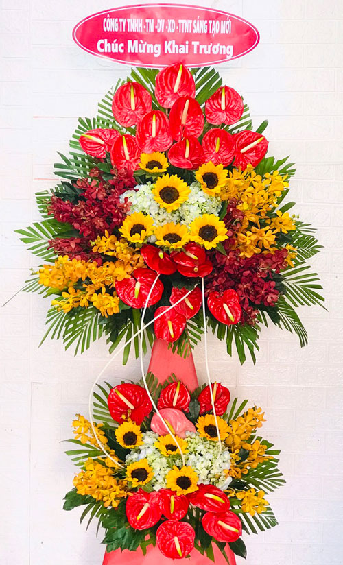 Kệ hoa khai trương tại shop hoa tươi Bình Dương