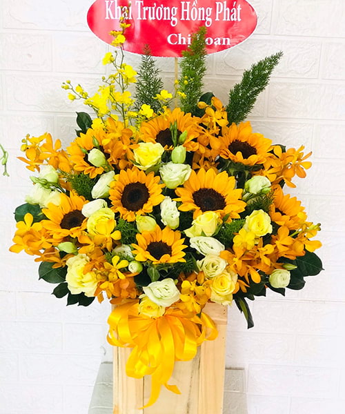 Lãng hoa đẹp chúc mừng khai trương tại shop hoa tươi Thuận An