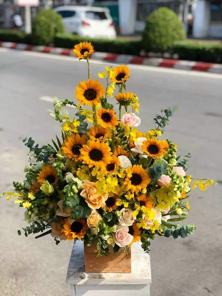 Lãng hoa đẹp chúc mừng sinh nhật tại tiệm hoa Phan Rang
