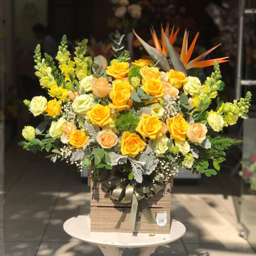 Lẵng hoa đẹp tại shop hoa tươi Trùng Khánh