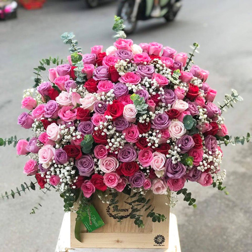Lẵng hoa đẹp tại tiệm hoa tươi Đăk Glong