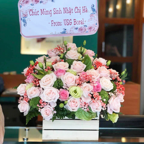 Lẵng hoa đẹp tại shop hoa tươi Châu Thành
