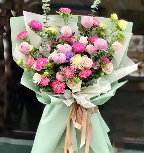 Bó hoa đẹp tại tiệm hoa tươi Hồng Ngự