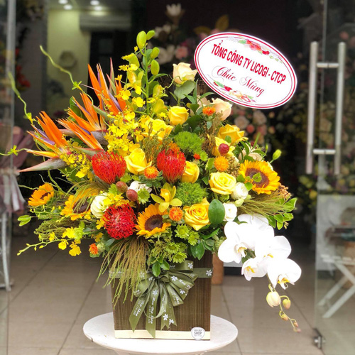 Lẵng hoa đẹp tại shop hoa tươi Tân Hồng