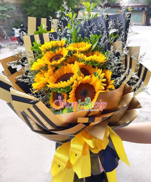 Bó hoa hướng dương tại shop hoa tươi Hà Giang