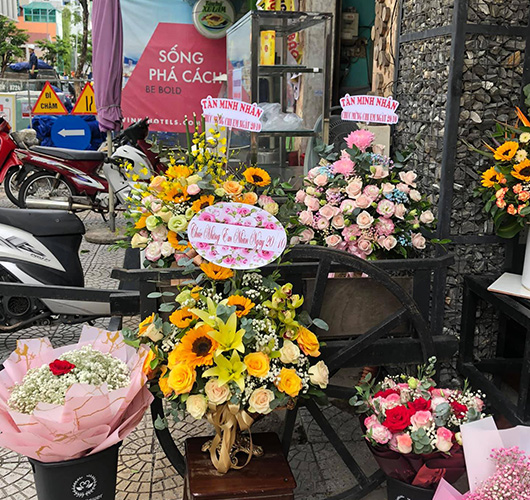Lẵng hoa đẹp tại tiệm hoa tươi Lý Nhân