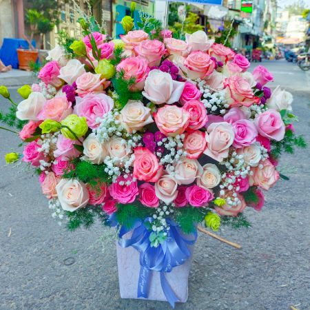 Giỏ hoa đẹp tại shop hoa Hoàn Kiếm