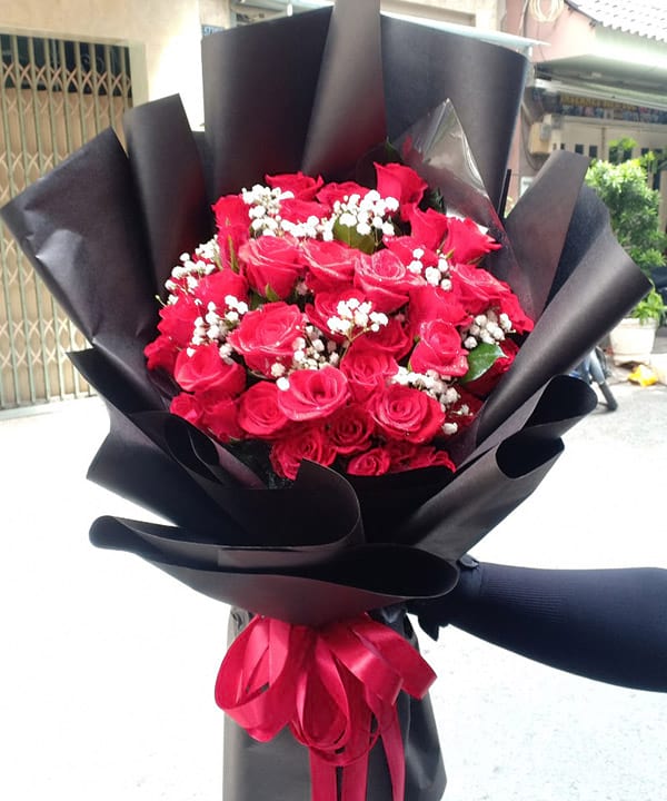 Bó hoa hồng đỏ tại shop hoa tươi Kiến An