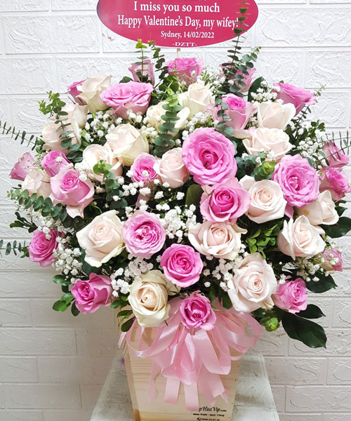 Lẵng hoa tươi tại shop hoa Kim Bôi