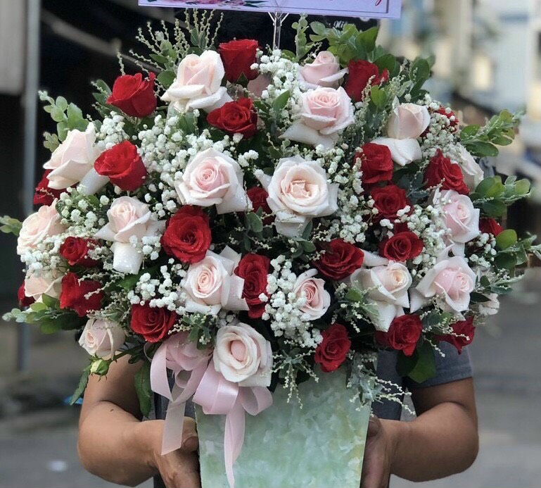 Lẵng hoa đẹp tại shop hoa tươi Lương Sơn