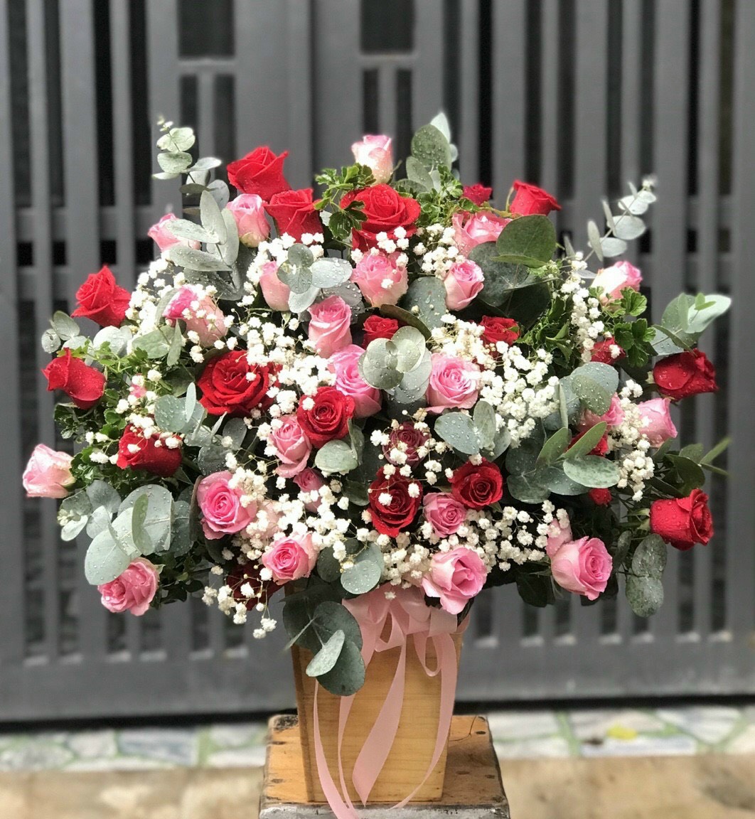 Lẵng hoa đẹp tại shop hoa tươi Mỹ Hào