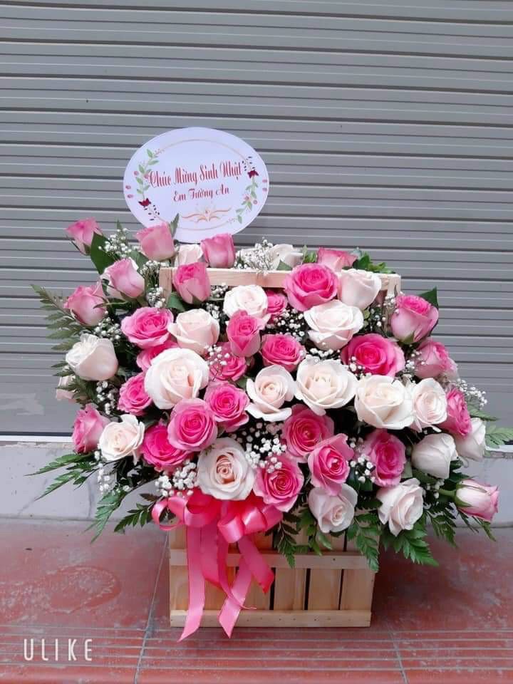 Lẵng hoa đẹp sinh nhật tại shop hoa Khánh Hòa