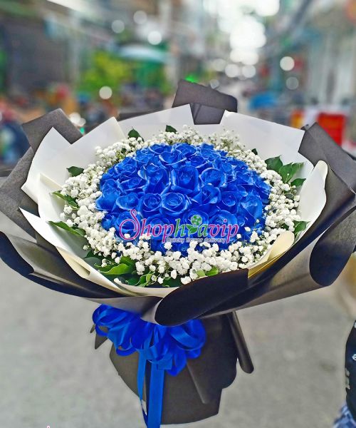 Bó hoa hồng xanh tại shop hoa tươi Nam Định