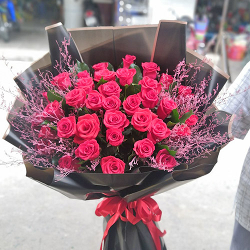 Bó hoa đẹp tại shop hoa tươi Ý Yên