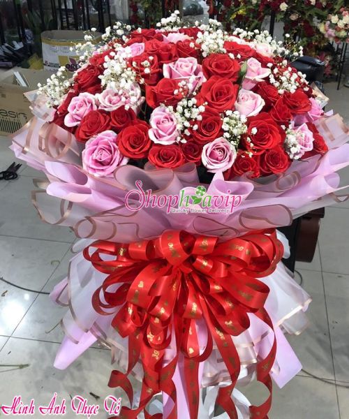 Bó hoa hồng đỏ tại shop hoa tươi Nghệ An