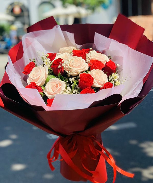Bó hoa hồng đẹp tại shop hoa tươi Nghi Lộc