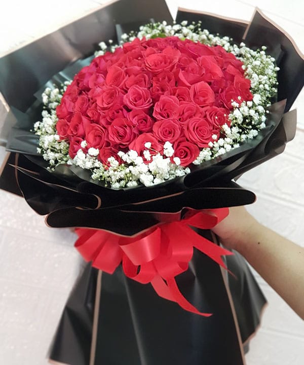 Bó hoa hồng đỏ đẹp tại shop hoa tươi Tương Dương