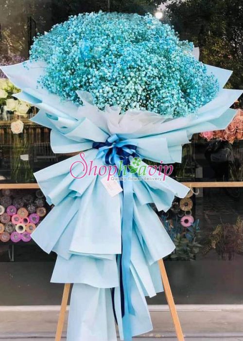 kệ hoa chúc mừng khai trương tại cửa hàng hoa tươi Ninh Bình