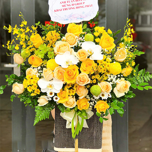 Lãng hoa đẹp chúc mừng khai trương tại tiệm hoa Hạ Long