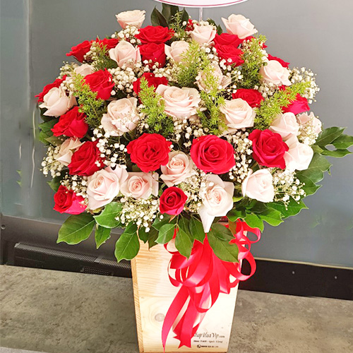 Lãng hoa đẹp chúc mừng khai trương tại cửa hàng hoa Châu Thành