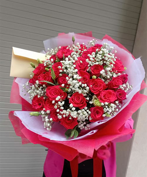Bó hoa hồng đẹp tại shop hoa tươi Vĩnh Yên